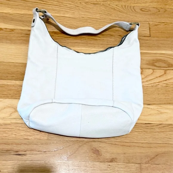 American Leather Company Carrie Hobo Bag in Cream - Picture 6 of 11